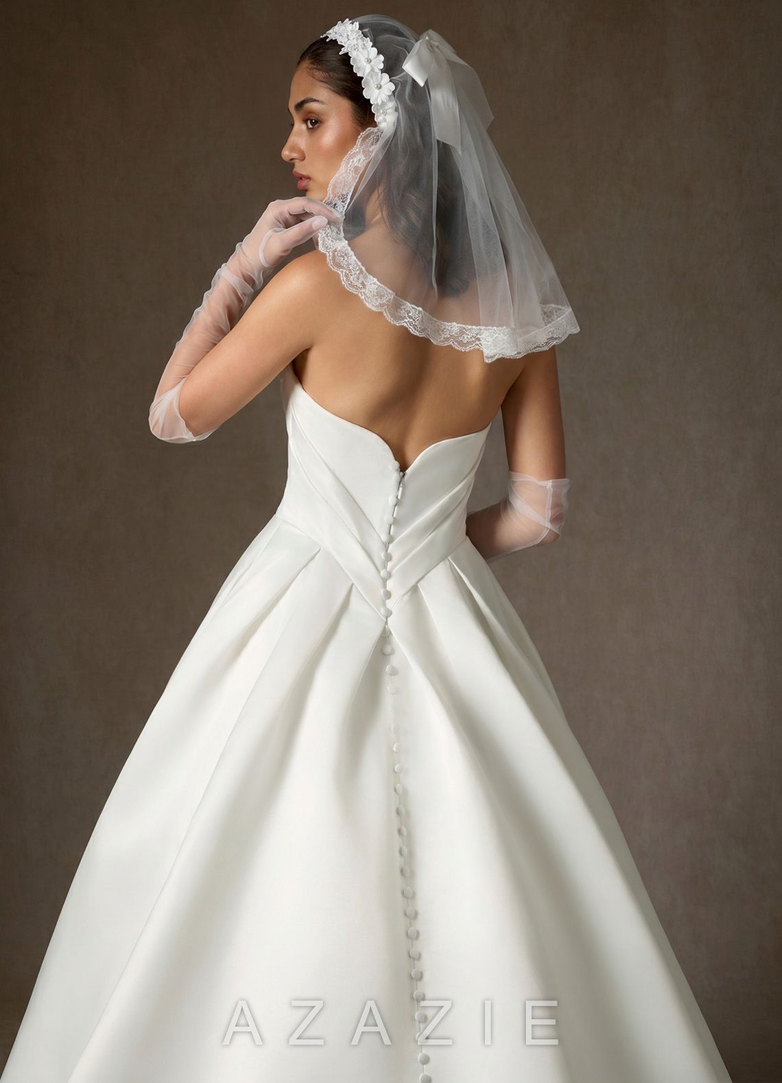 Vintage Floral Lace Birdcage Veil  diamond_white