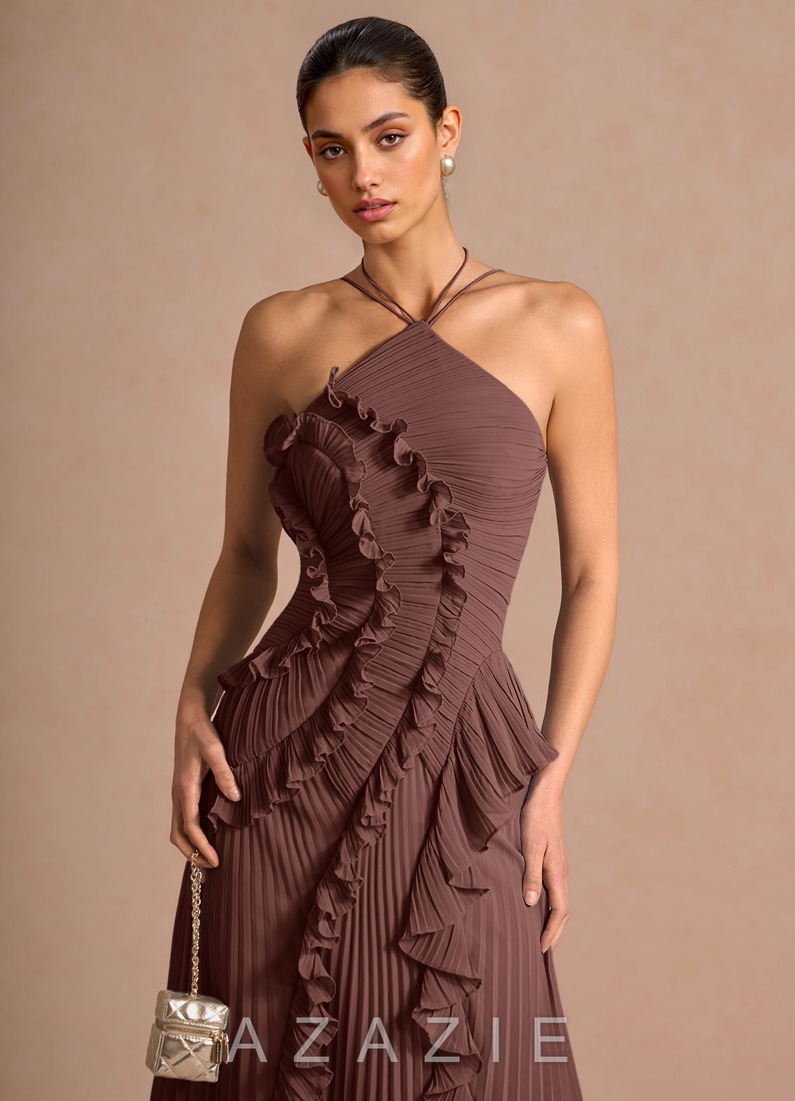 Hatsu {color} Maxi Dress  mocha_coco_#134126