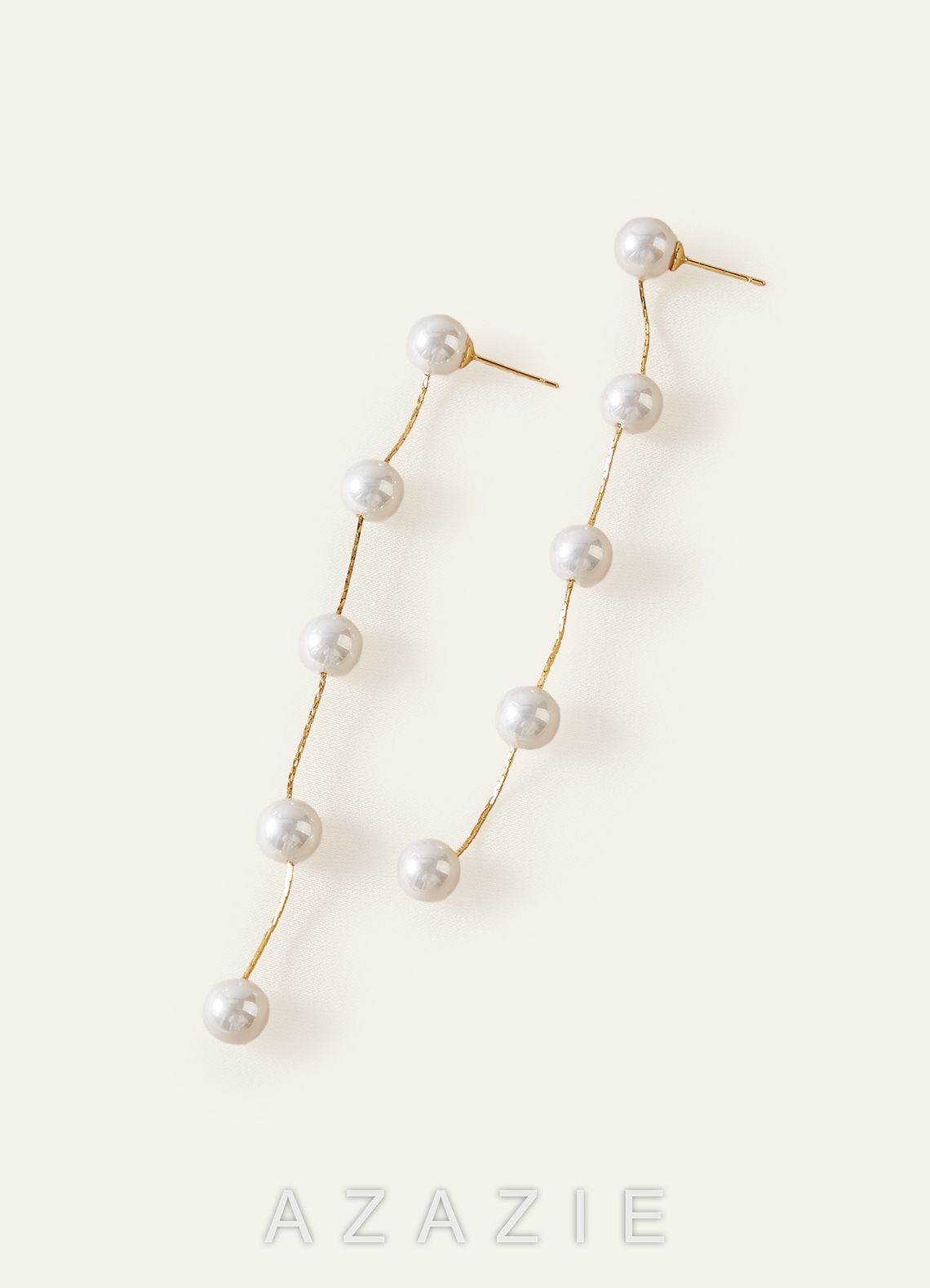 Vintage Pearl Tassel Earrings  gold