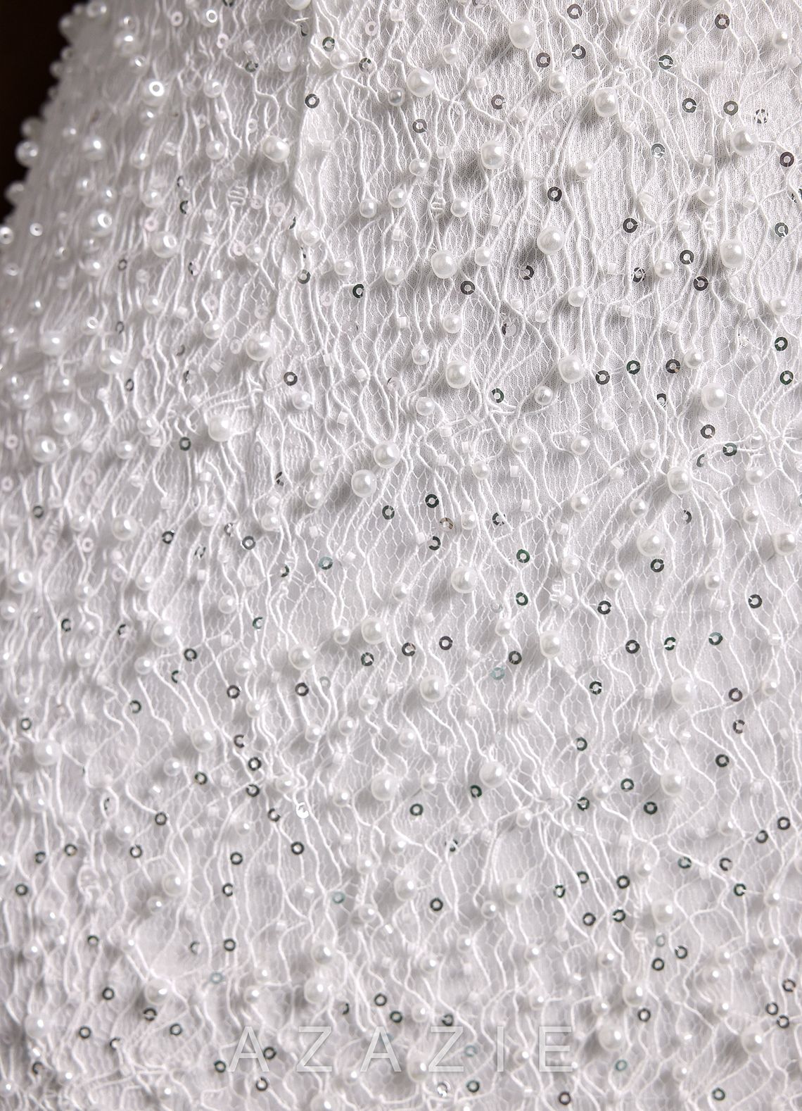 Azazie Gianna Diamond White Sheath Square Neckline Beading Dress diamond_white
