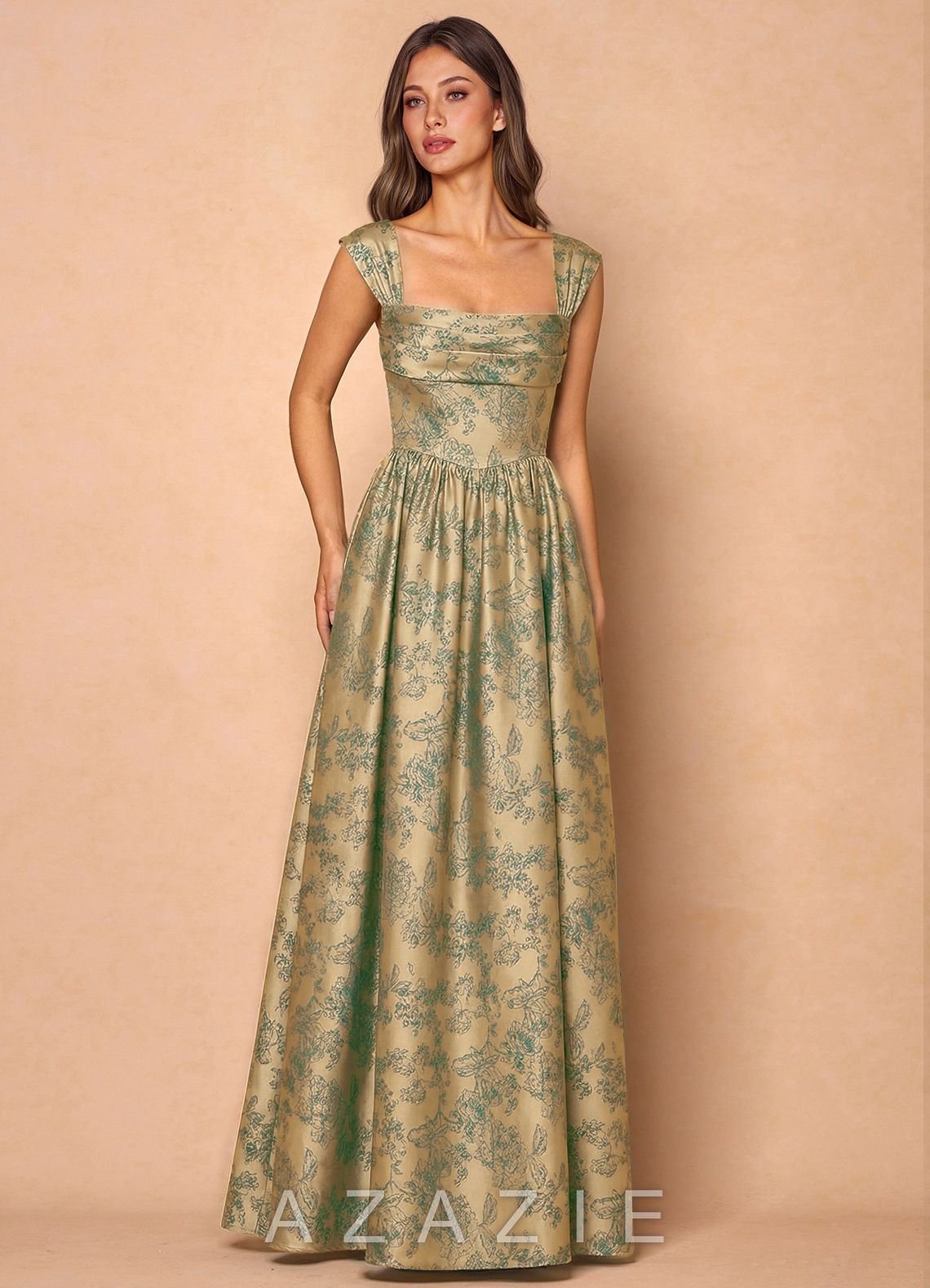 Runa {color} Maxi Dress  sp_green_brown_#gb134753