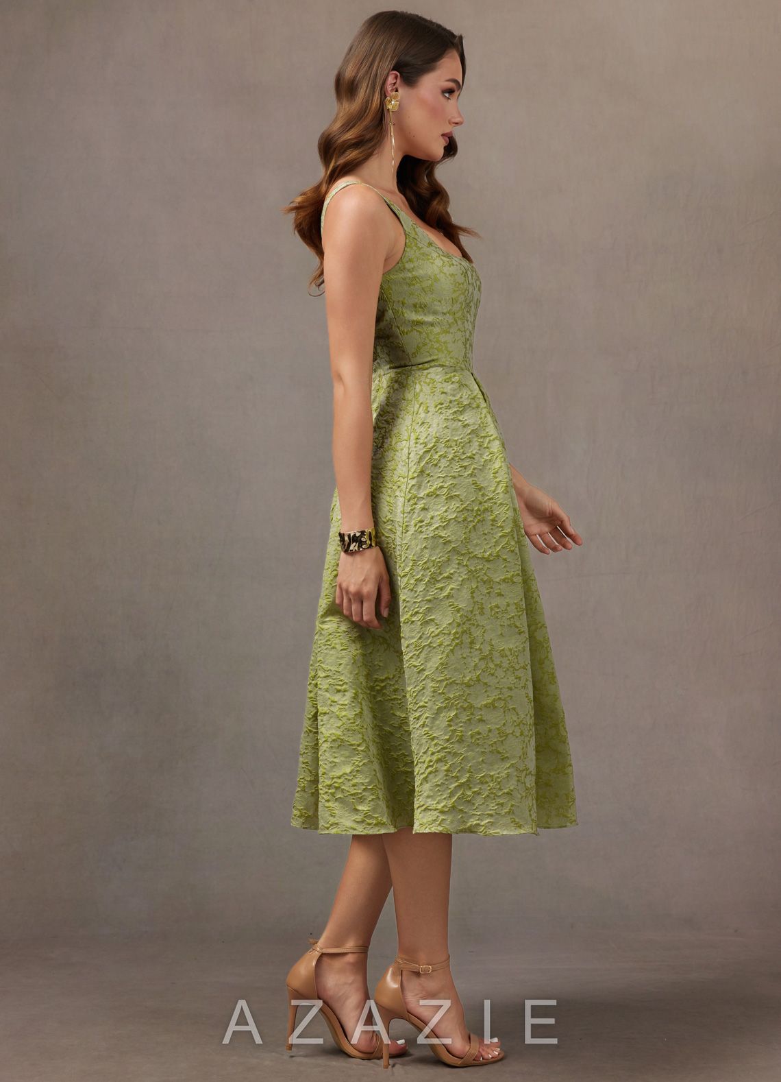 Lauren {color} Midi Dress  sp_light_chartreuse_#lc134302