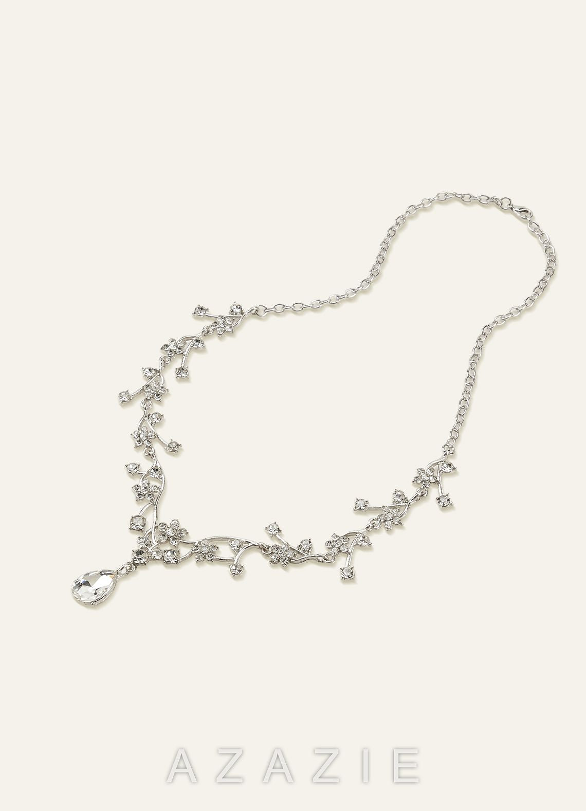 Crystal Rhinestone Necklace and Earrings Set