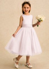 Azazie Bea Blushing Pink A-Line Bow Matte Satin Dress blushing_pink