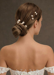 Cluster Pearl Hair Pins Set (5 Pieces)
