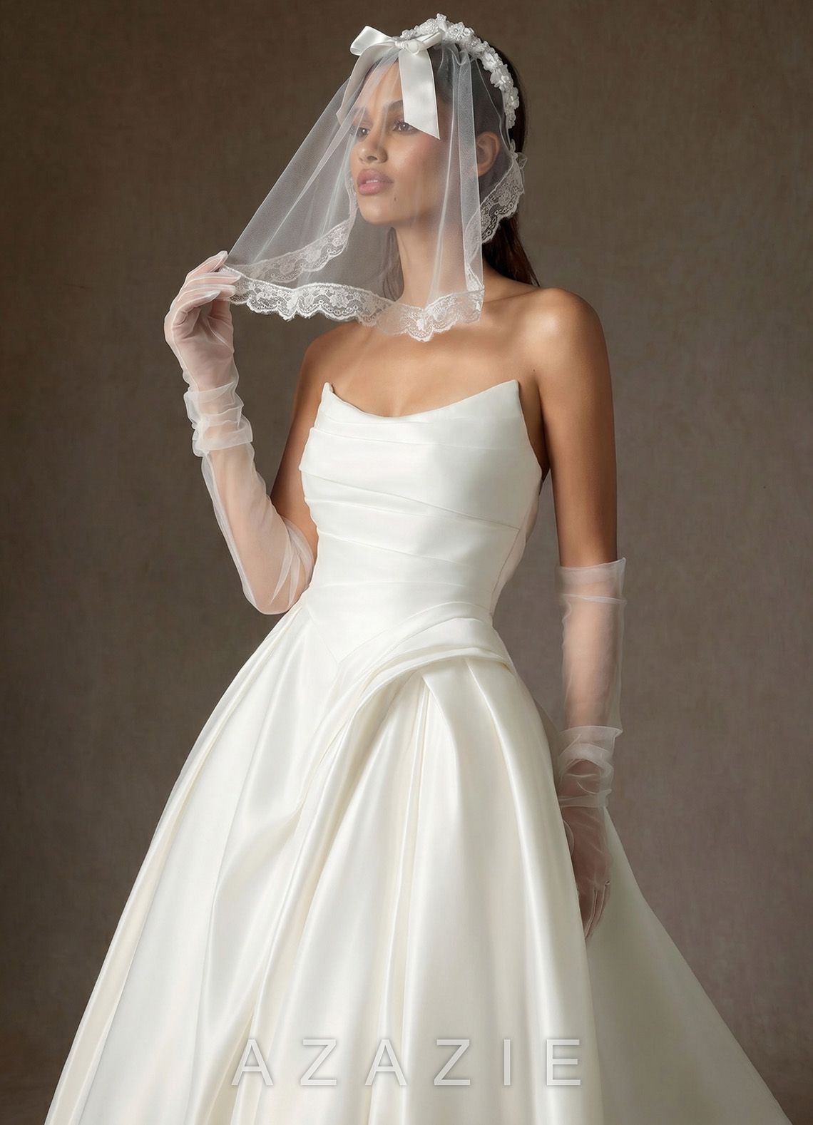 Vintage Floral Lace Birdcage Veil  diamond_white