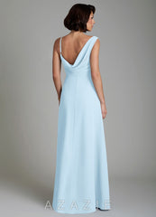 Azazie True Sky Blue A-Line Pleated Chiffon Dress sky_blue