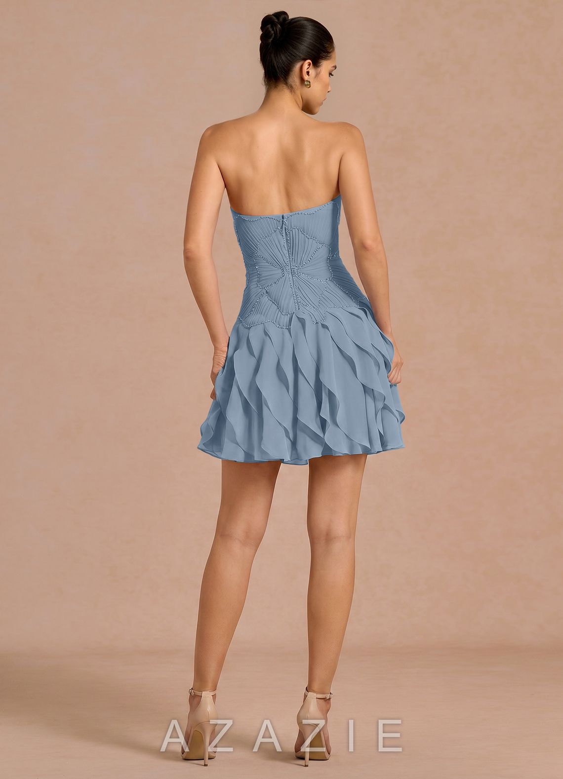 Ryselle {color} Mini Dress  dusty_blue_#db134134