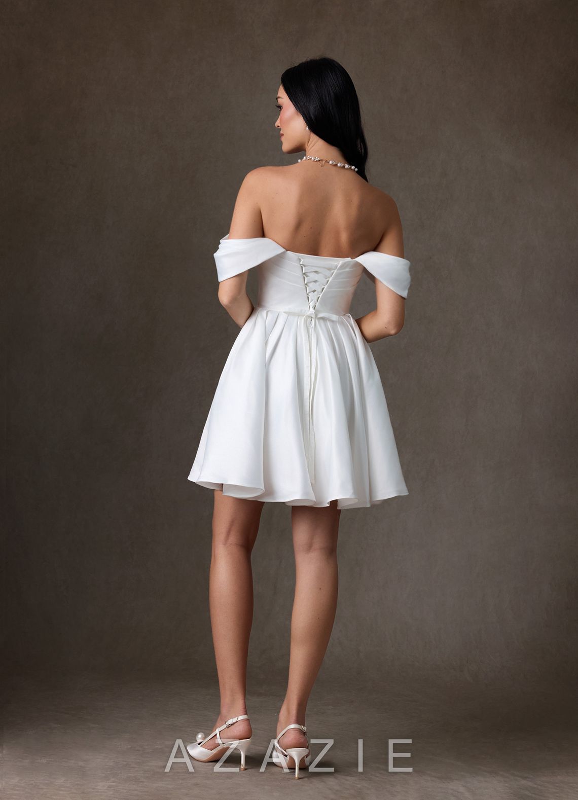 Azazie Anne Diamond White A-Line Satin Dress diamond_white