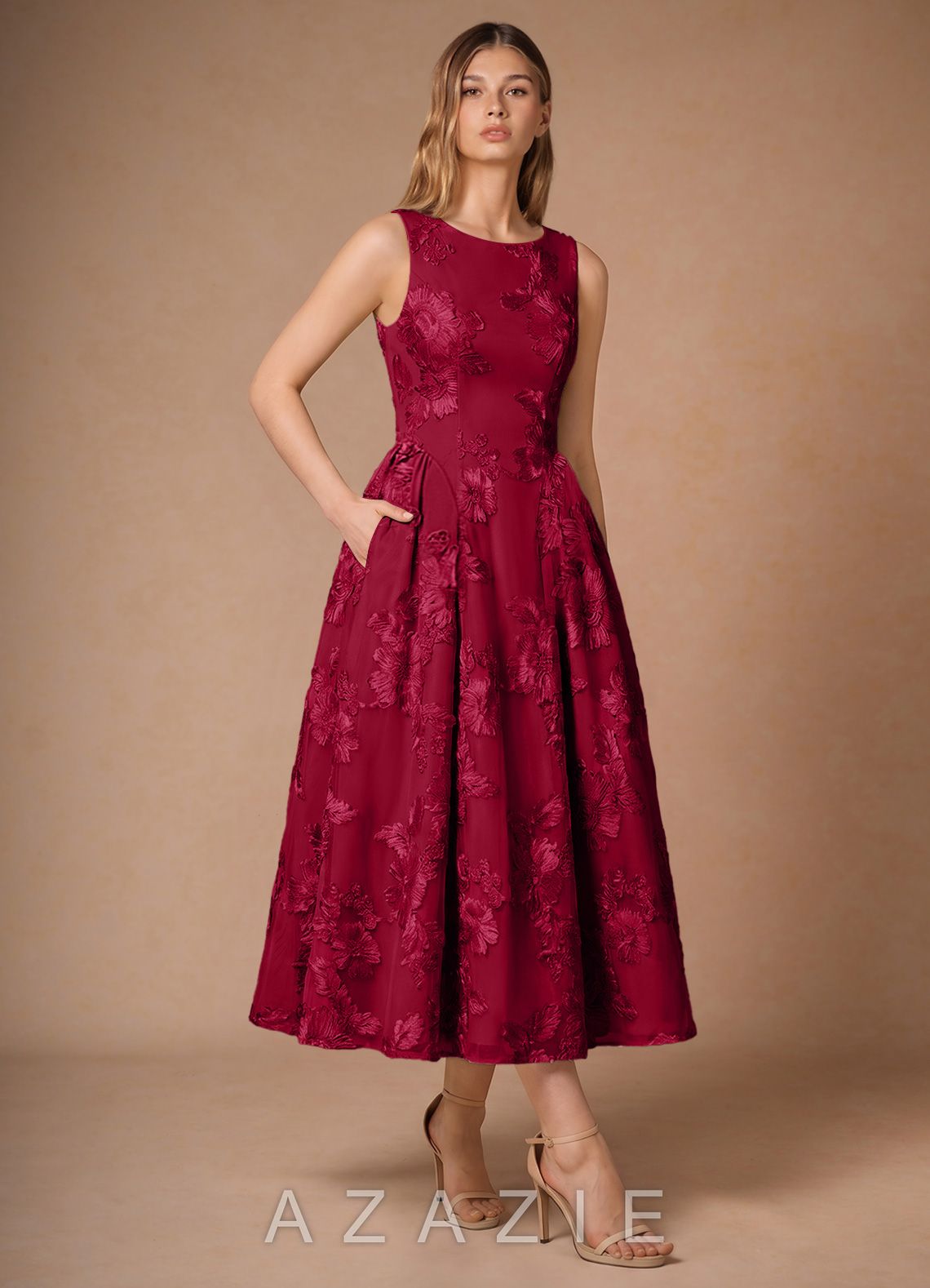 Casey {color} Midi Dress  sp_burgundy_#bd308