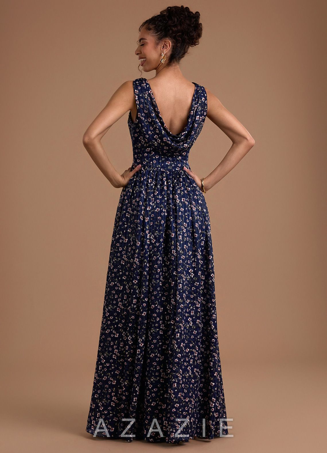 Noellia {color} Maxi Dress  sp_floral_gingham_#fg134370