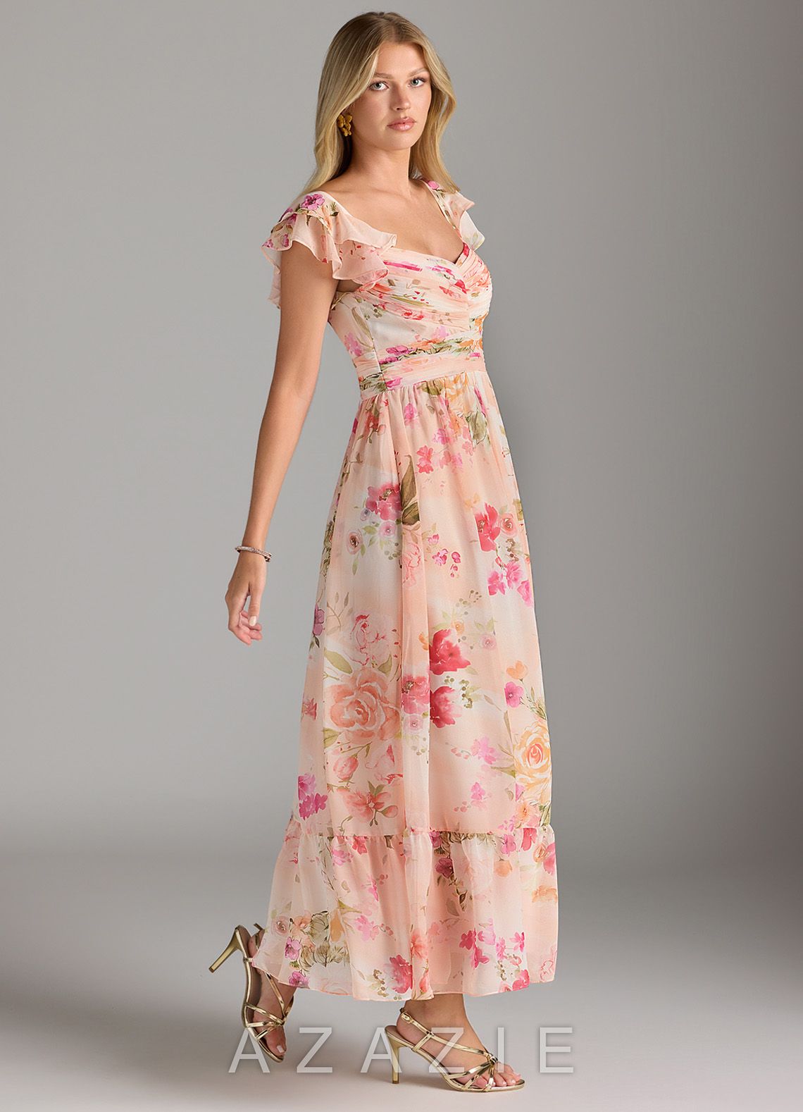 Azazie Anaya Abstract Bouquet Floral A-Line Sweetheart Neckline Chiffon Dress abstract_bouquet_floral