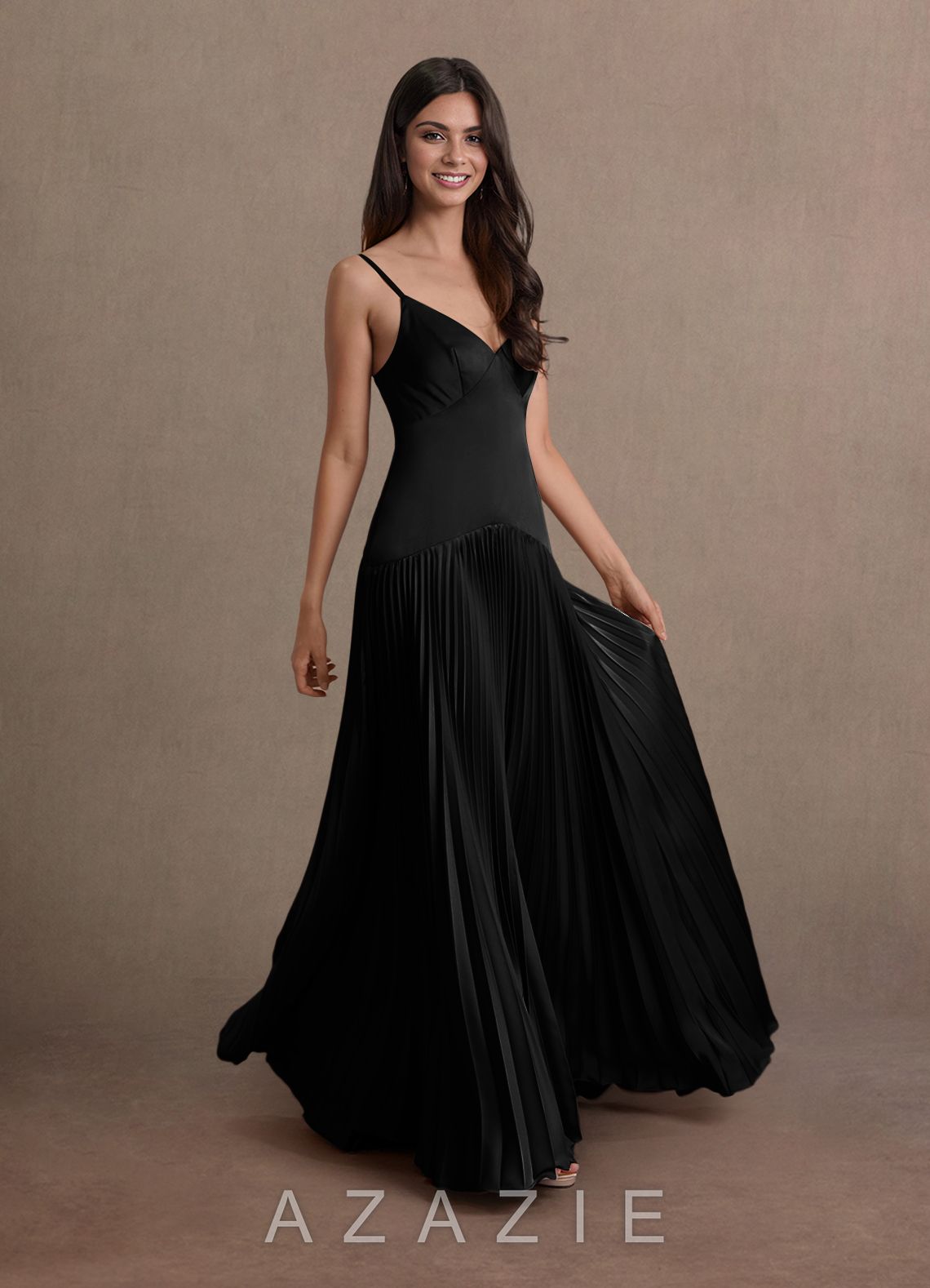 Jill {color} Dropped Waist Gown  black