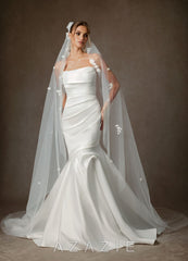 The Garden Tiers 3D Floral Chapel Veil  diamond_white