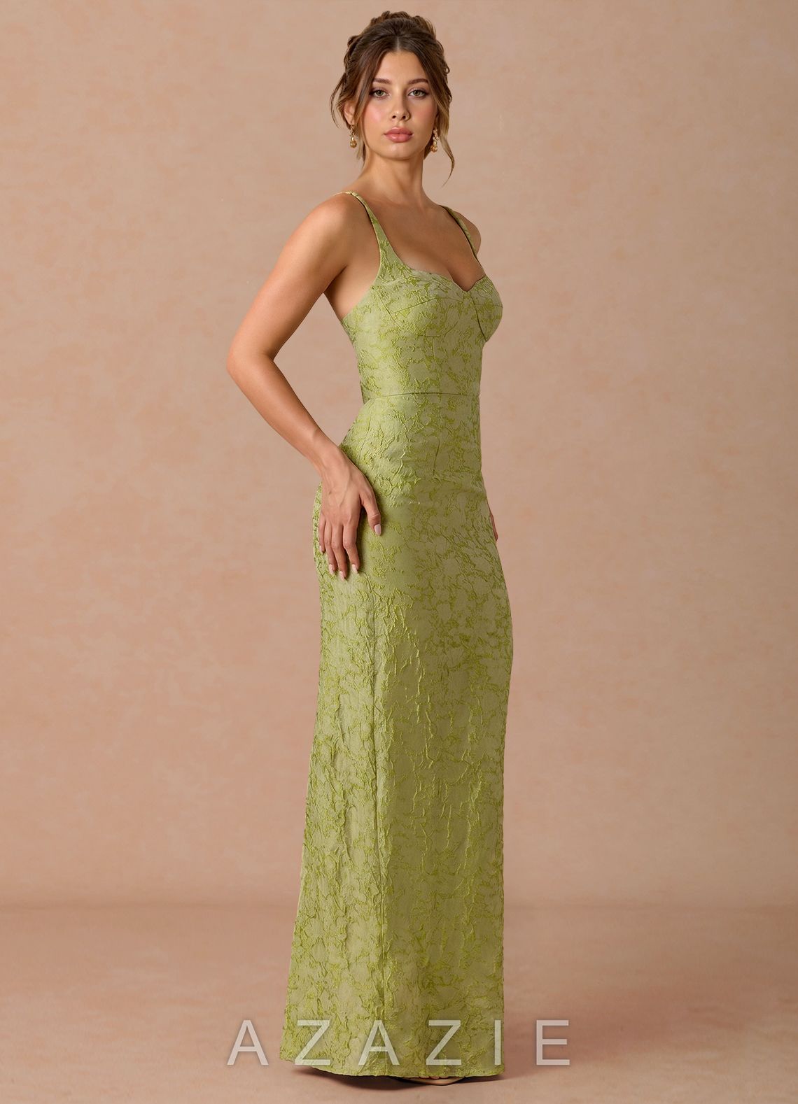 Paulina {color} Maxi Dress  sp_light_chartreuse_#lc134302