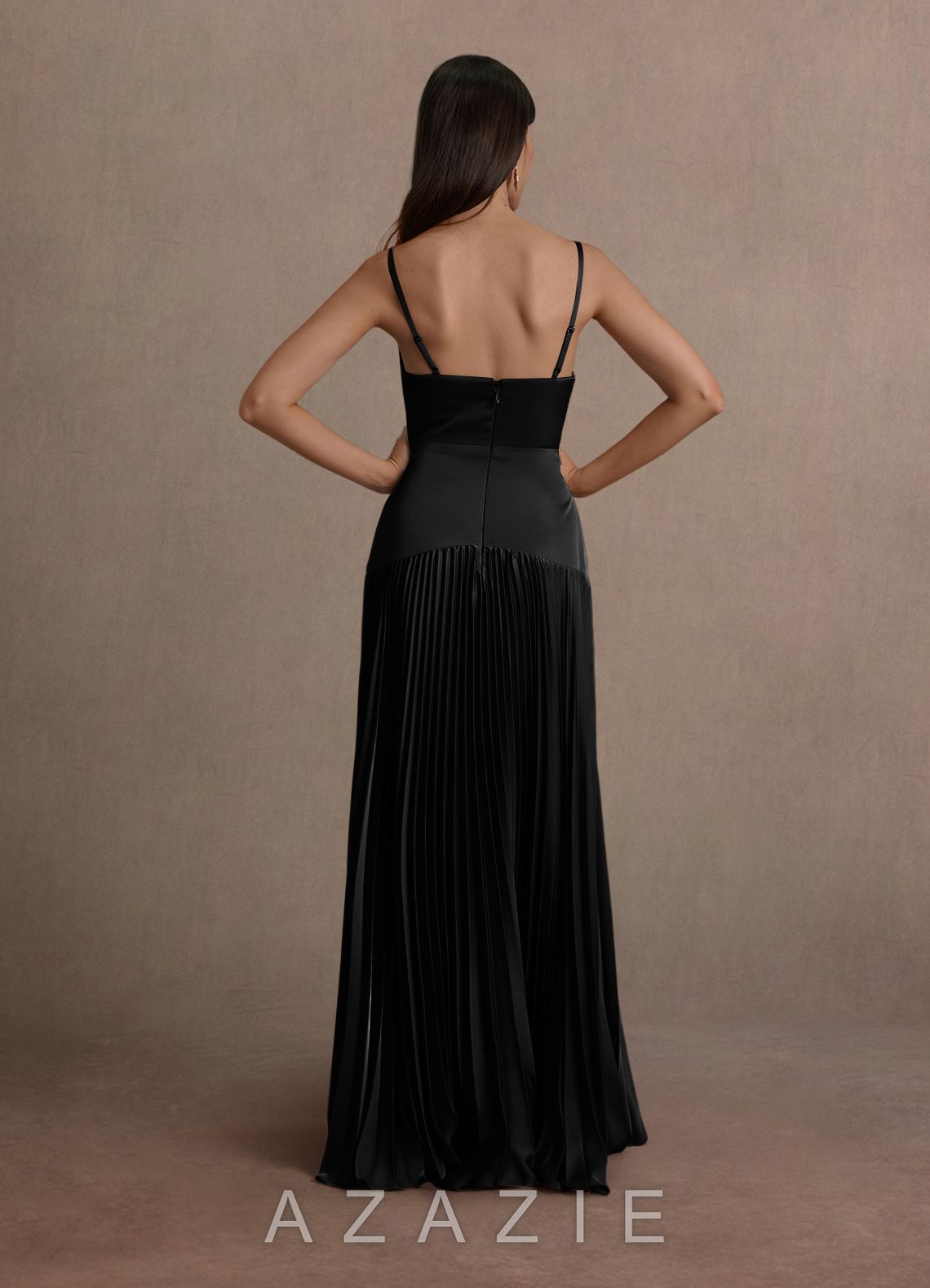 Jill {color} Dropped Waist Gown  black