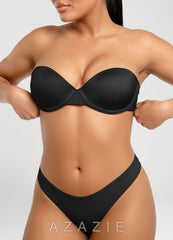 Full‑Size Strapless Underwire Formal Dress Bra  black