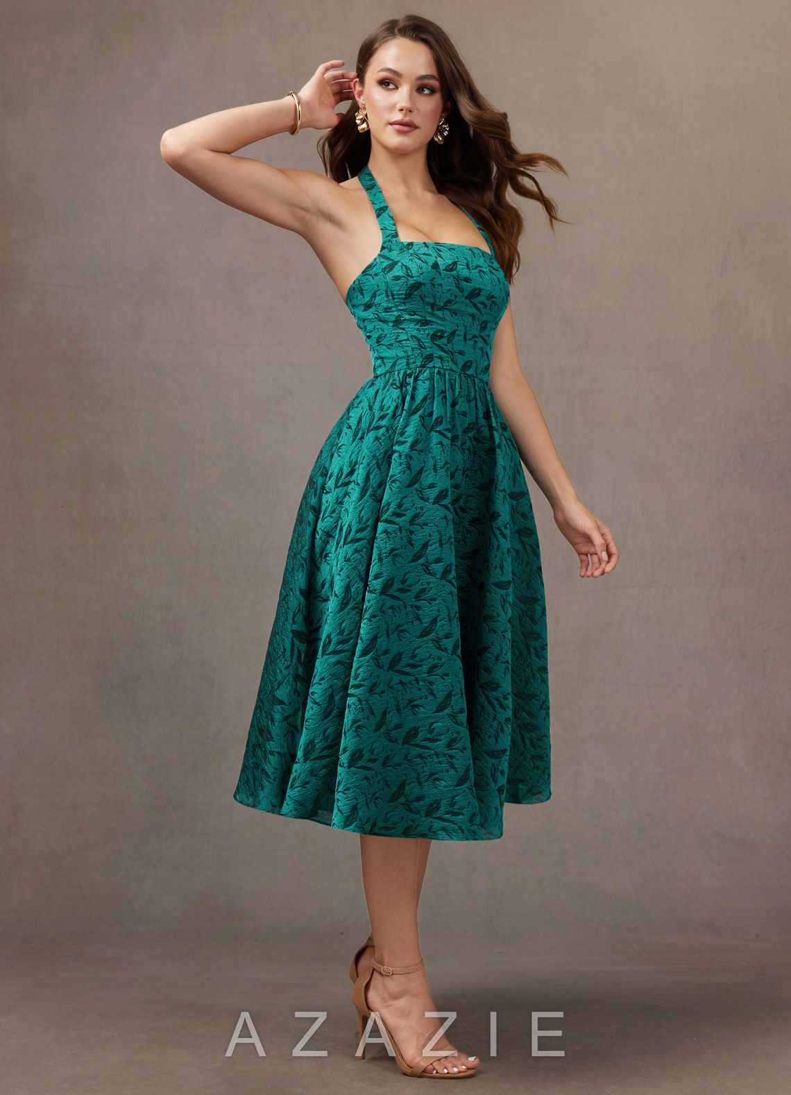 Prue {color} Midi Dress  sp_teal_leaf_#tl134374