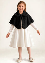 Flower Girl Faux Fur Collared Cape