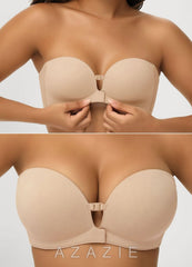 Front Closure Strapless Seamless Push Up Bra (For A/B Cup)
