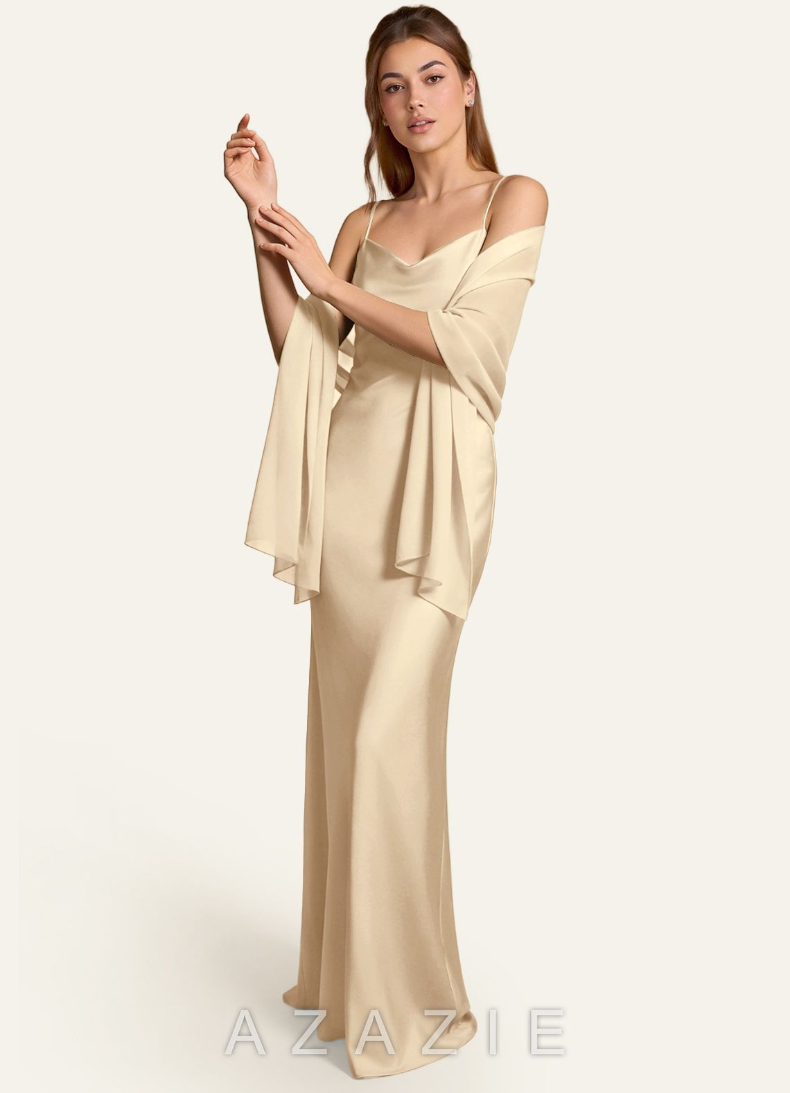 Azazie Matching Color Aleena Chiffon Shawl