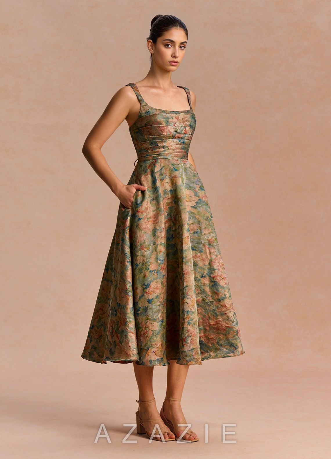 Azaria {color} Midi Dress  sp_vintage_teal_#vt134789