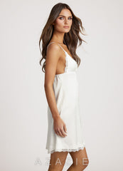 Satin Lace Robe & Slip Dress Set