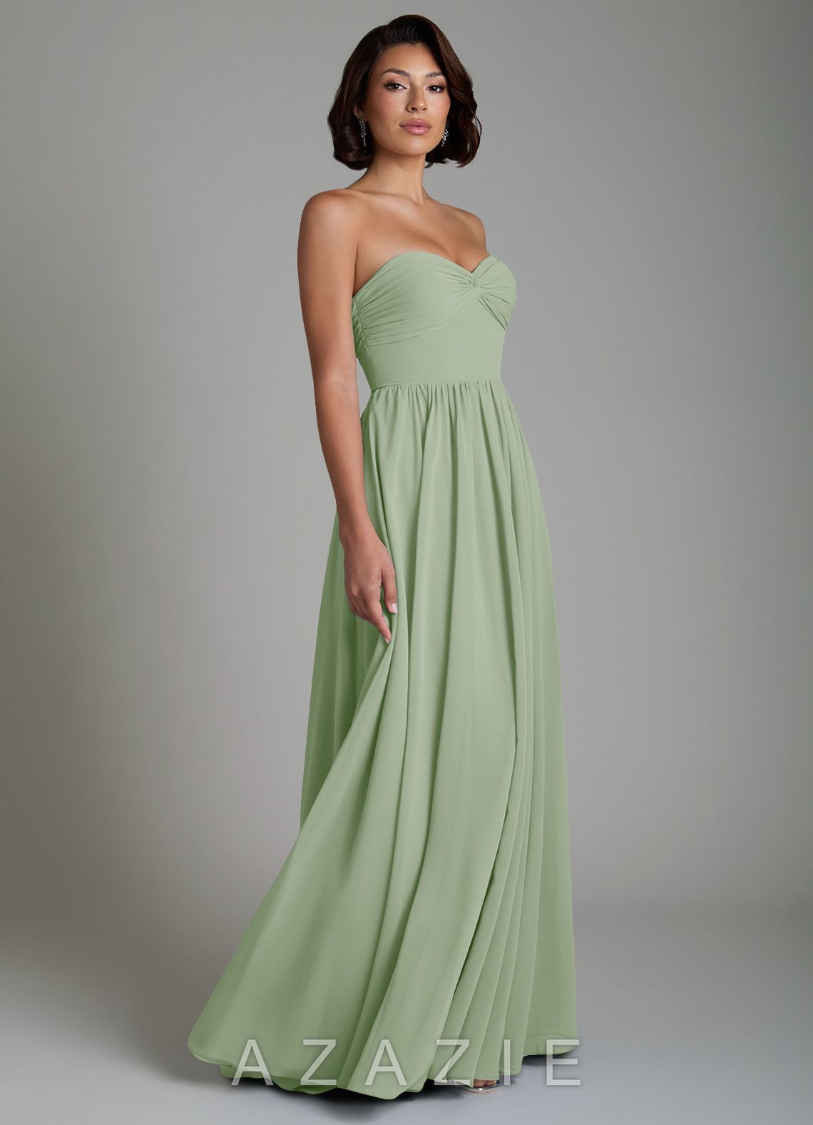 Azazie Petra Dusty Sage A-Line Corset Chiffon Dress dusty_sage