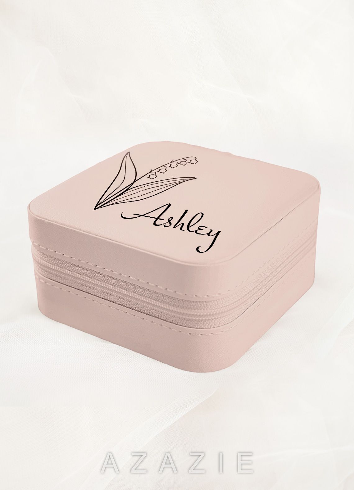 Personalized Jewelry Case  blushing_pink