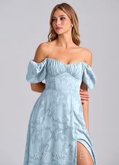 Azazie Mirian Sky Blue A-Line Sweetheart Neckline Floral Burnout Dress sky_blue