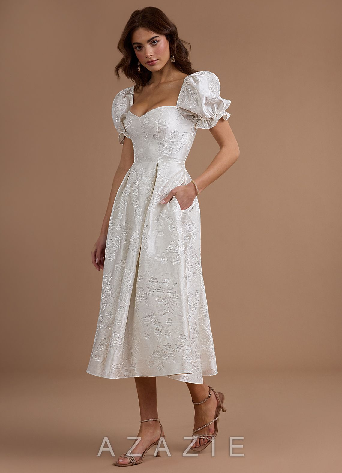 Charly {color} Midi Dress  sp_ivory_pearl_#ip134386
