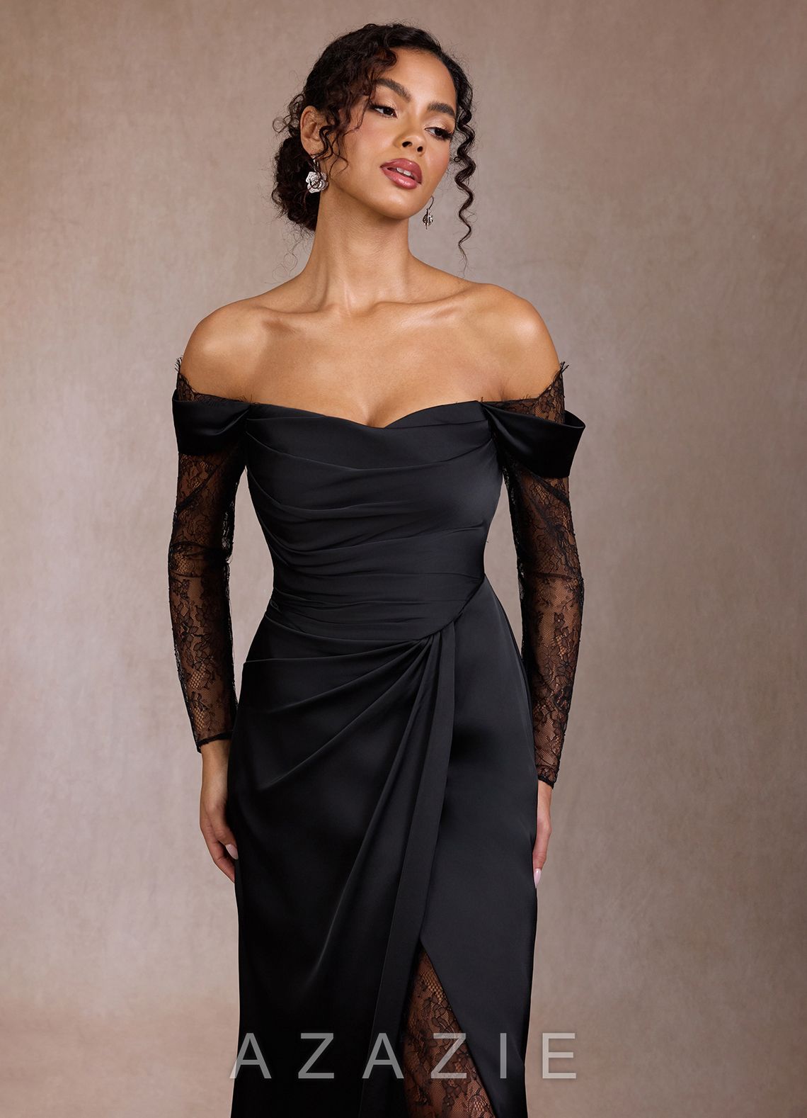 Gizela {color} Lace Maxi Dress  black