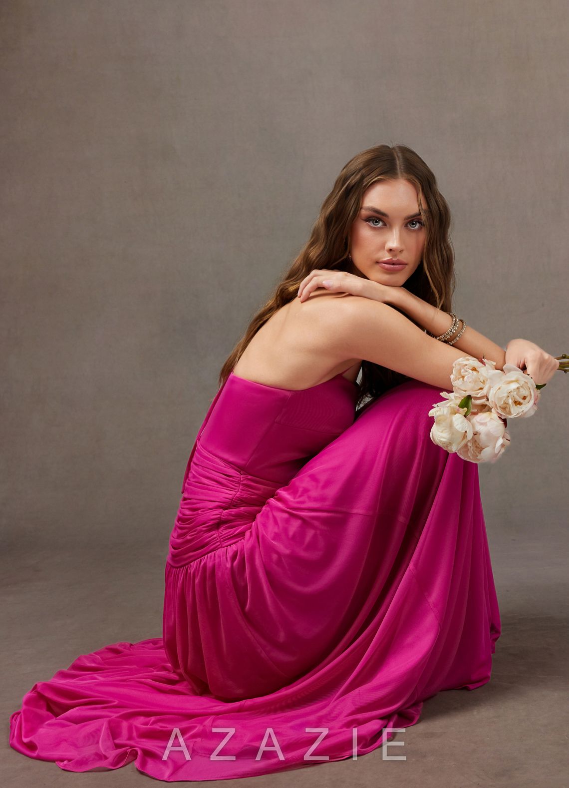Elie {color} Maxi Dress  sp_hot_pink_#hp134130