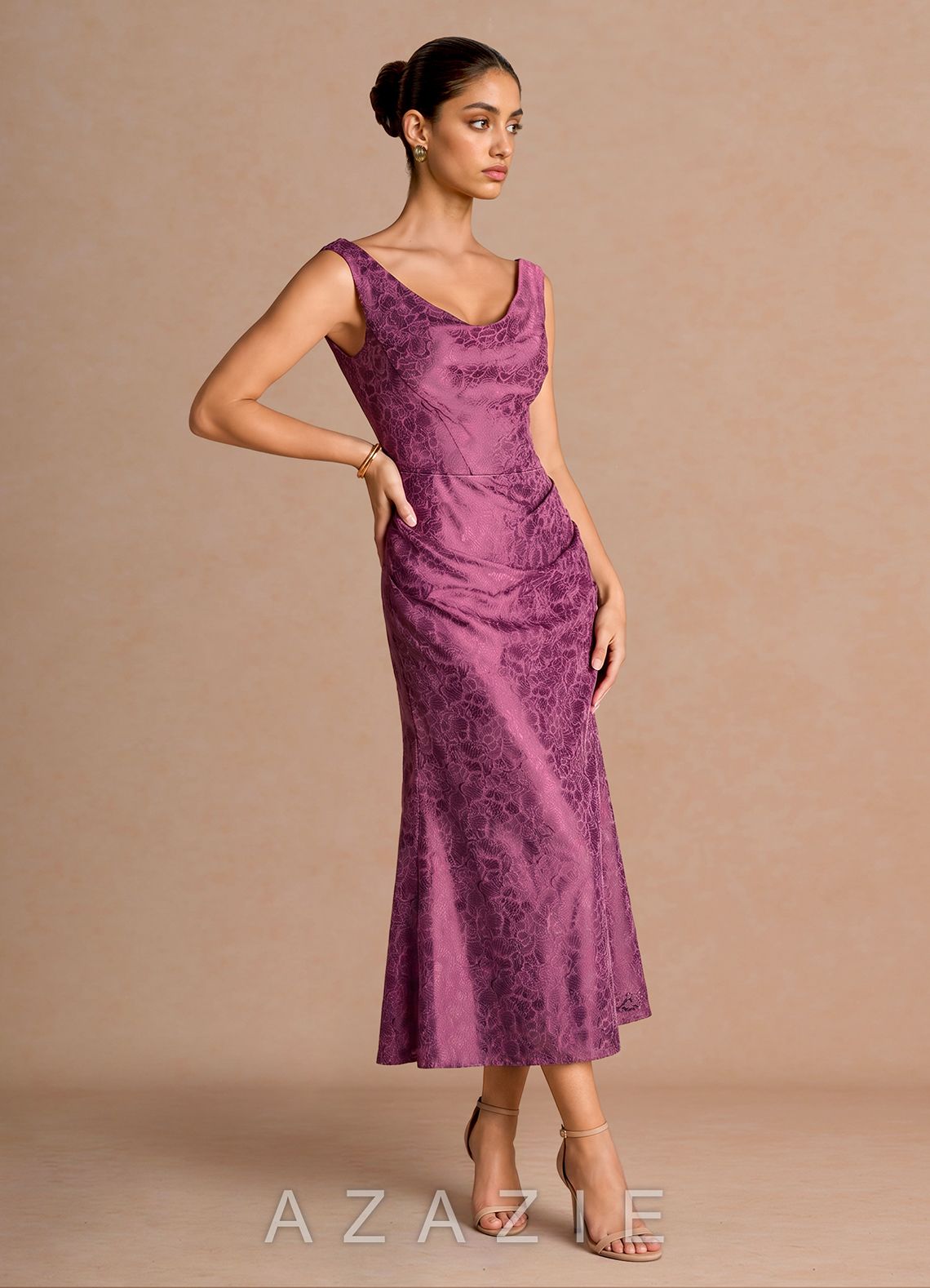 Kiana {color} Midi Dress  sp_plum_purple_#pp134412