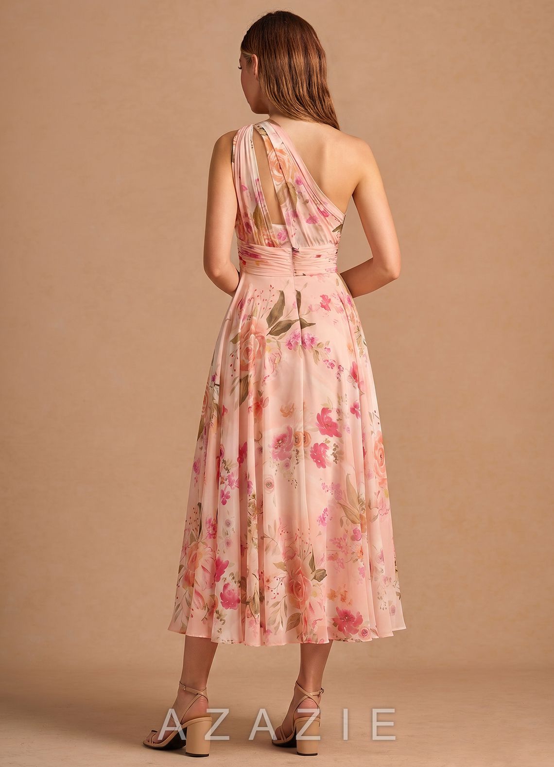 Noelle {color} Midi Dress  sp_abstract_bouquet_floral_#111401