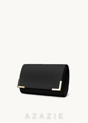 Pu Metal Embellished Envelope Bag