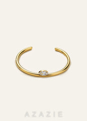 Solitaire Marquise Crystal Cuff Bracelet
