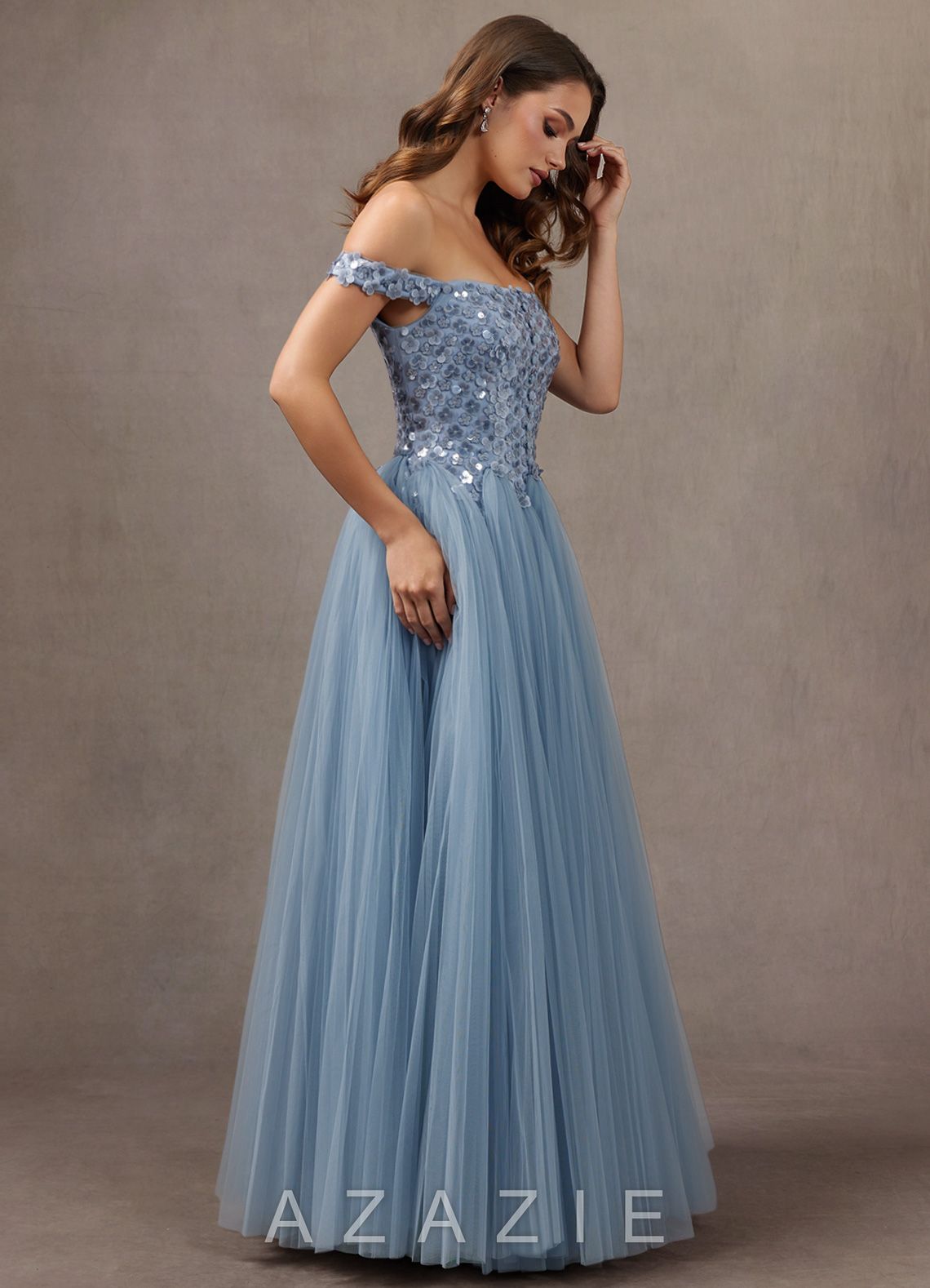 Ariella {color} Maxi Dress  sp_powder_blue_shimmer_#ps134376