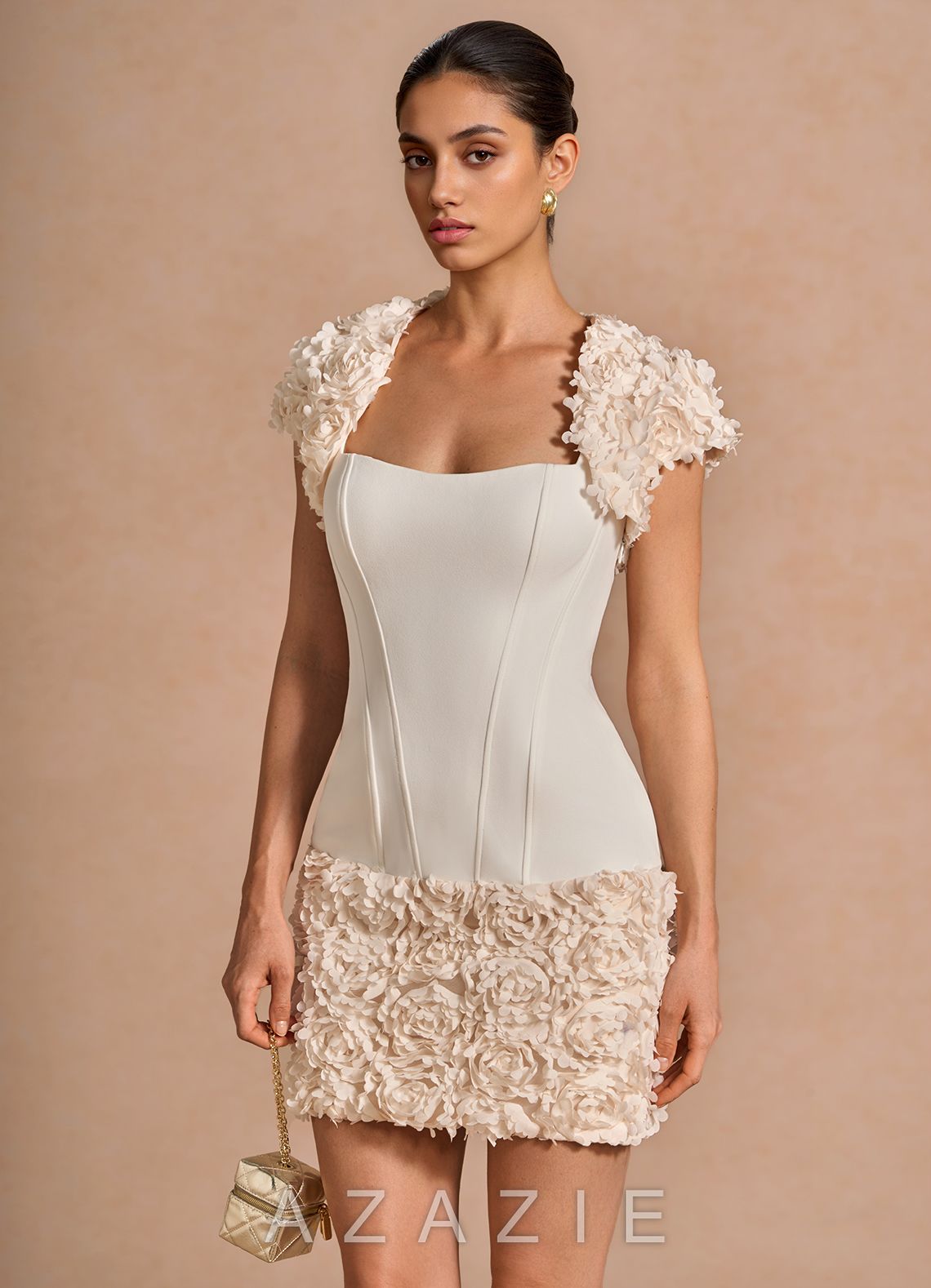 Avenira {color} Mini Dress  sp_cream_#c134392