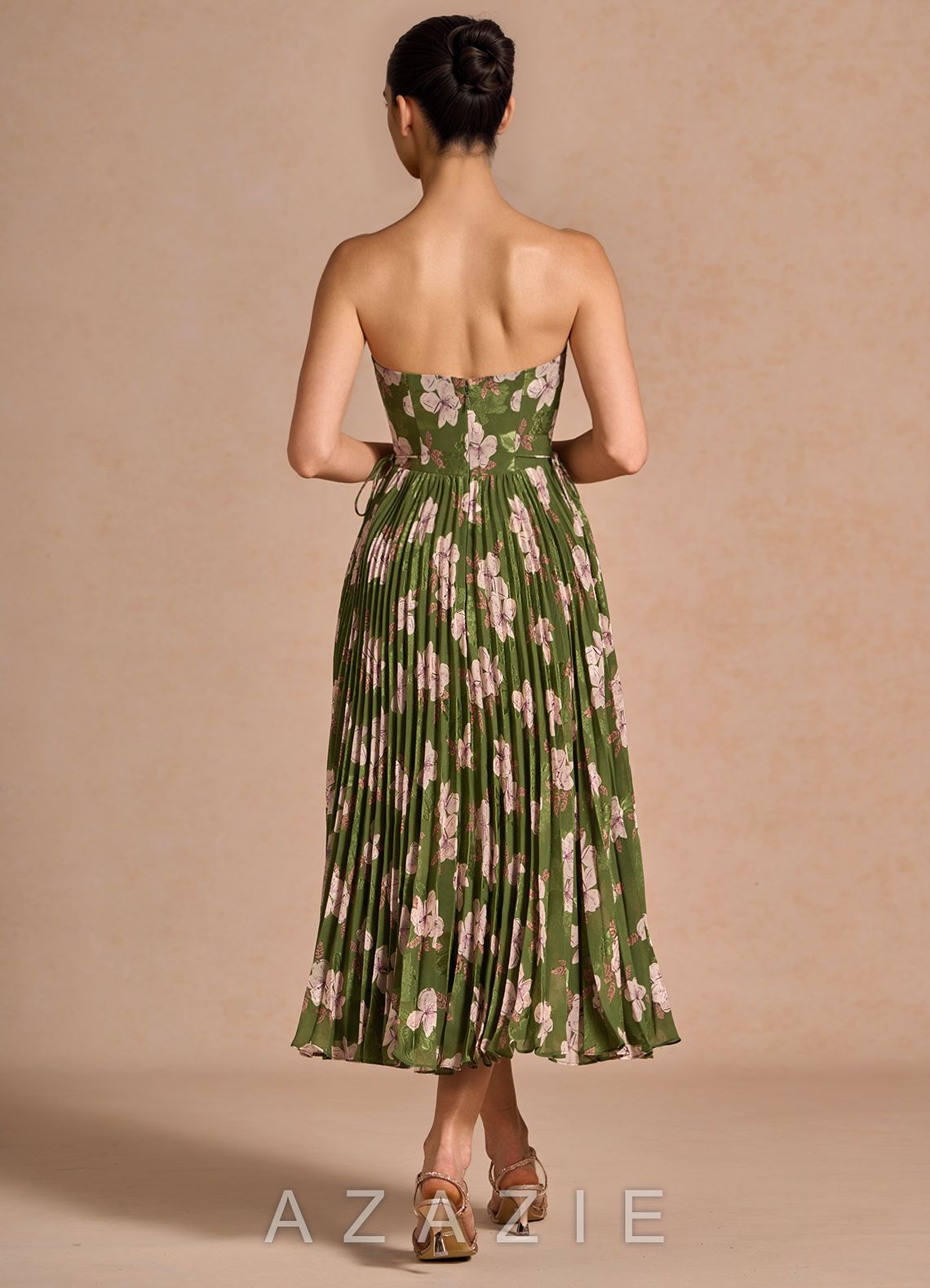 Hyacinth {color} Midi Dress  sp_green_floral_#gf134273