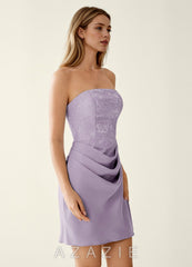 Aveline Light Purple Jacquard Corset Mini Dress