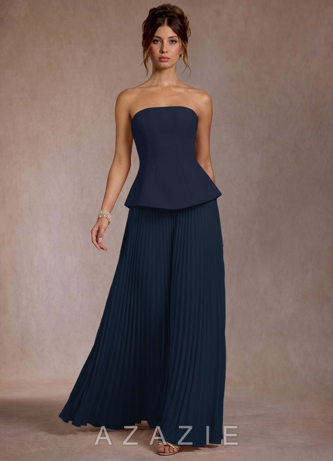 Coraline {color} Bandeau Jumpsuit  navy_#ny134188