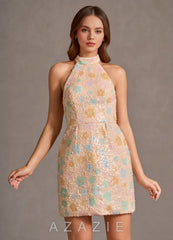 Beatrixa Champagne Mini Dress