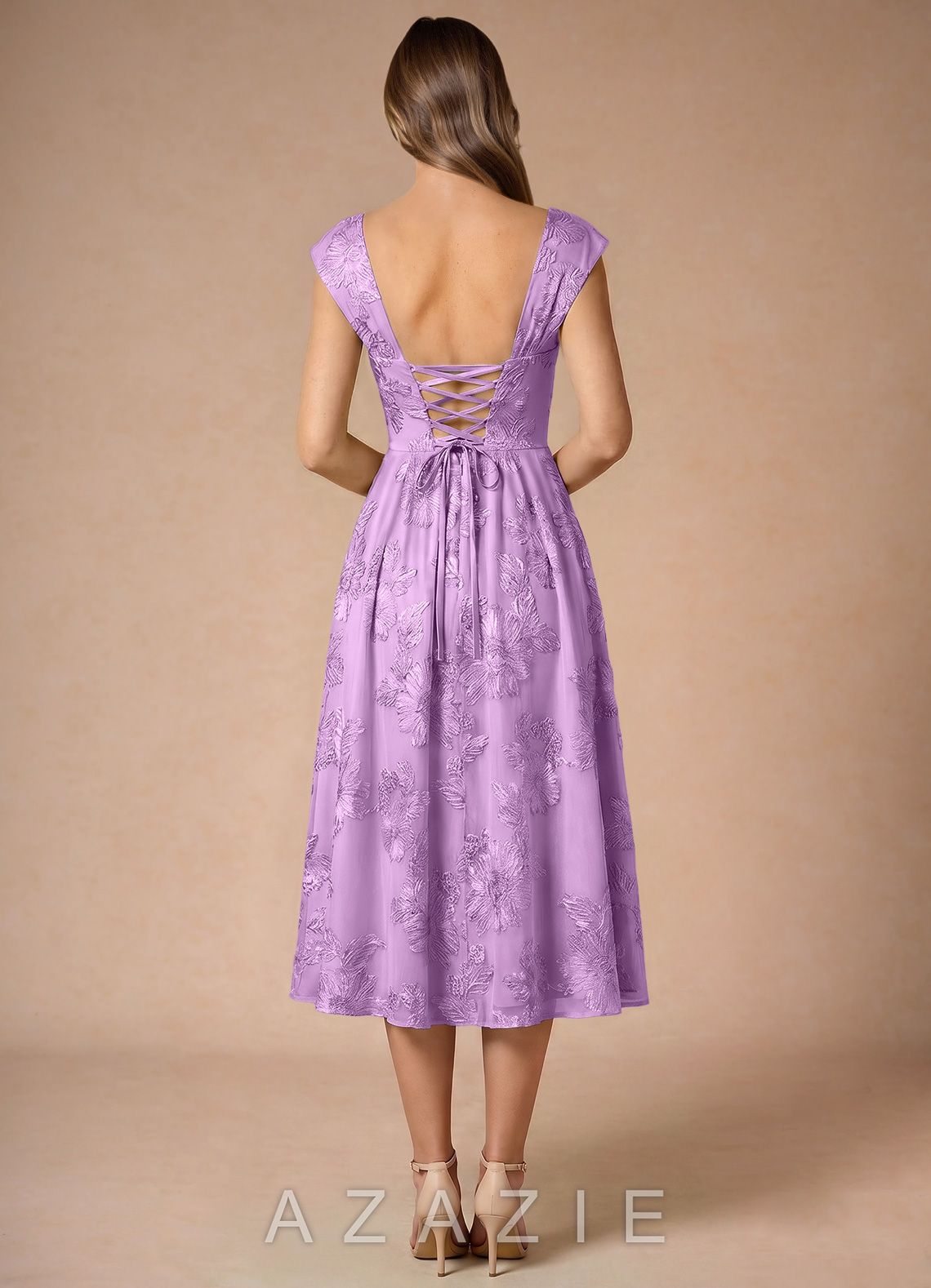 Hazel {color} Midi Dress  sp_frosted_lilac_#fl134222
