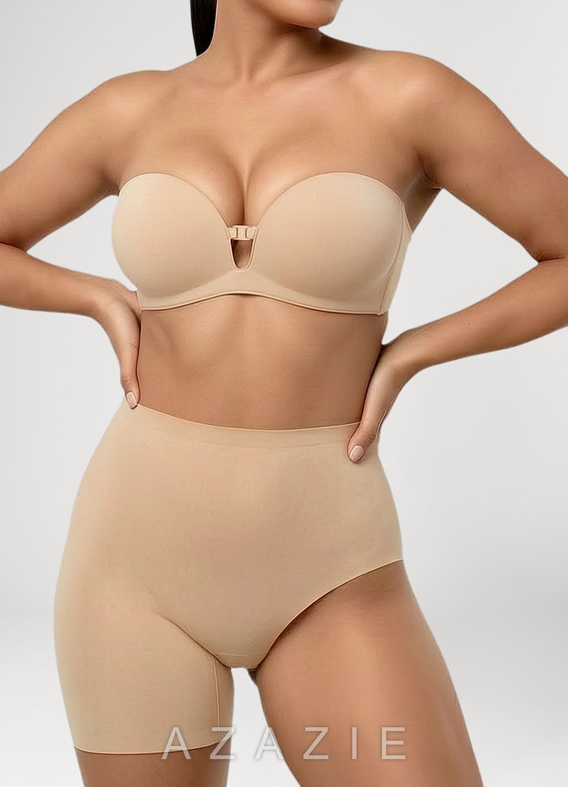 Seamless Shaping Boyshorts for Slit Dresses  nude