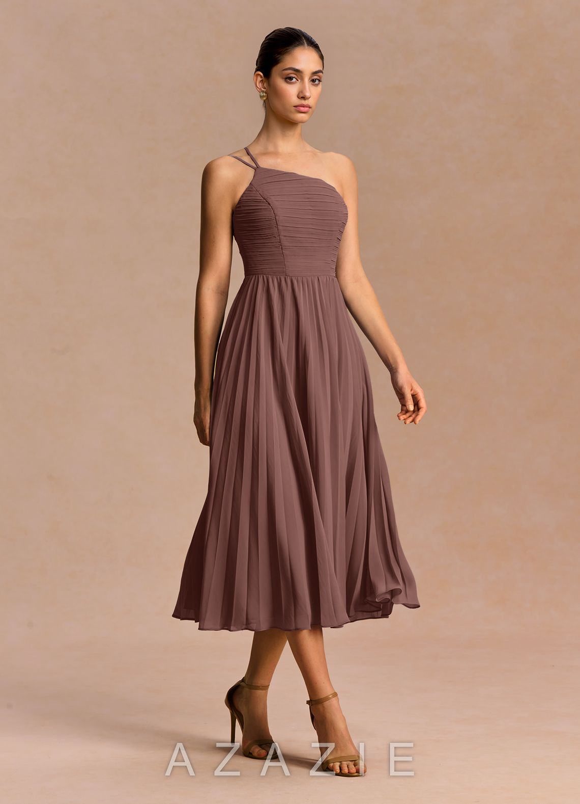 Oliva {color} Midi Dress  mocha_coco_#134126