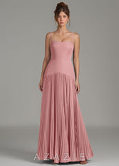 Azazie Yuliana Dusty Rose A-Line Strapless Chiffon Dress dusty_rose
