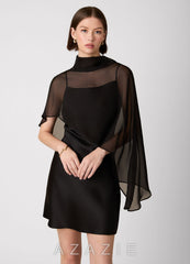 Crystle {color} 100% Washable Silk Mini Dress
