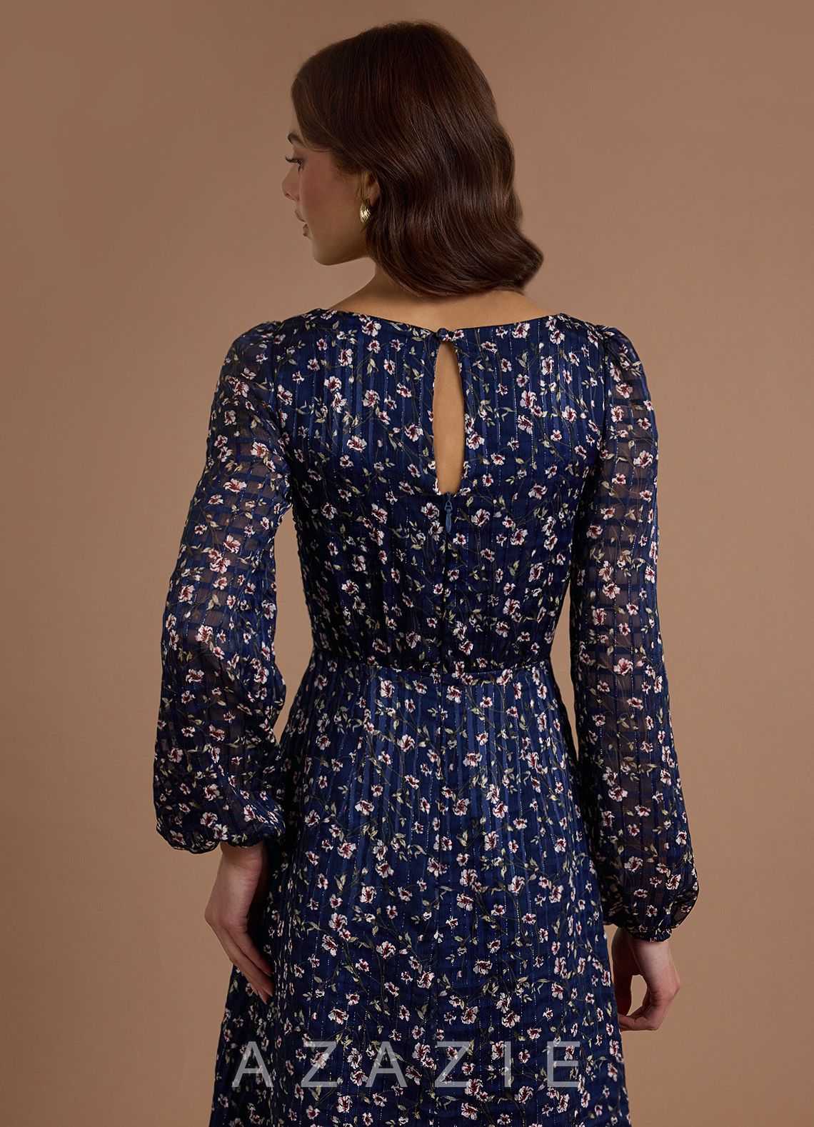 Edith {color} Midi Dress  sp_floral_gingham_#fg134370