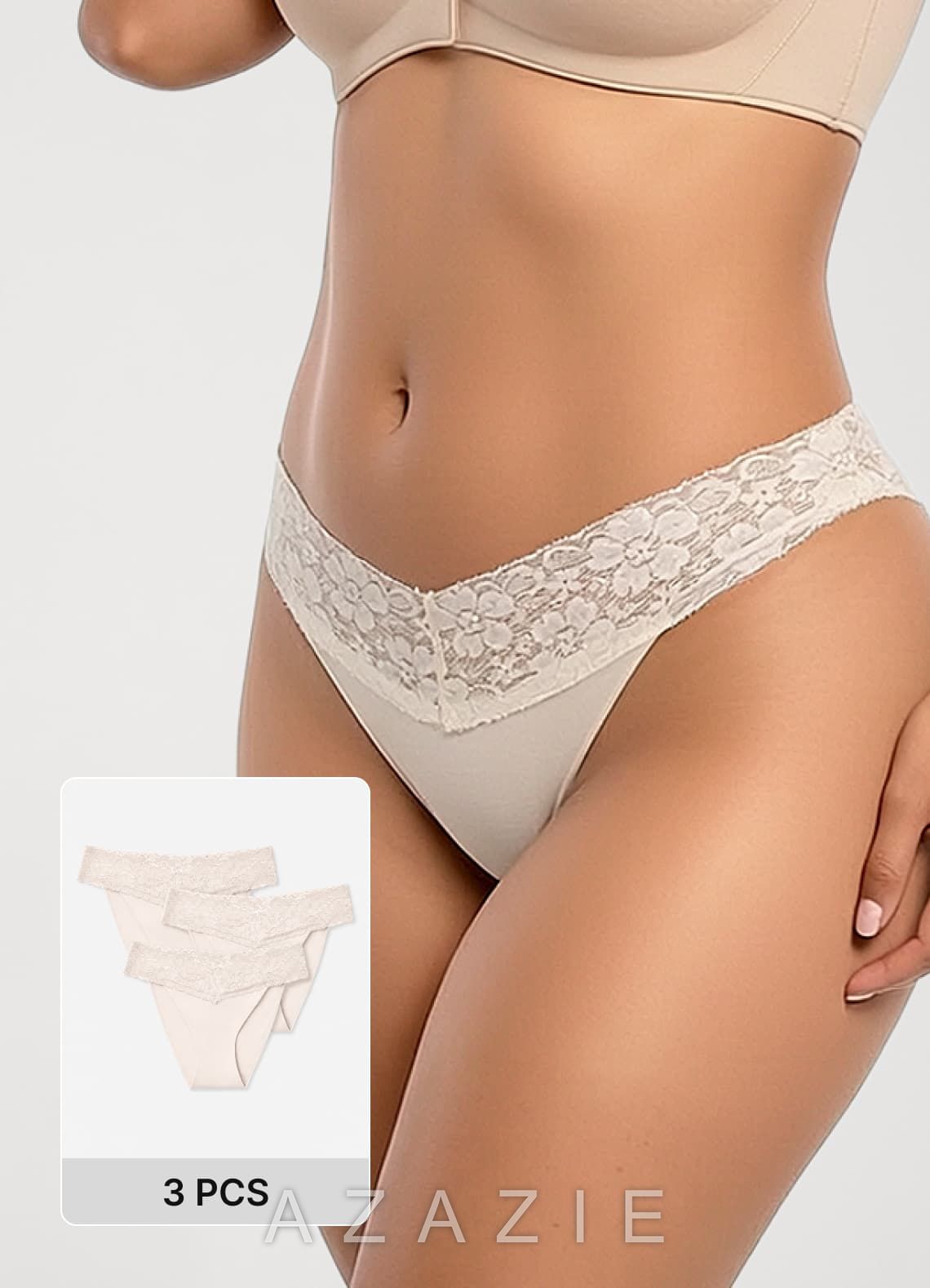 Low Rise Lace Sexy Briefs （3pics）